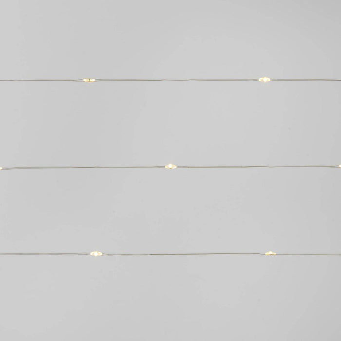 30ct Battery Operated LED Multi Effect Dewdrop Fairy String Lights Warm White with Silver Wire - Wondershop