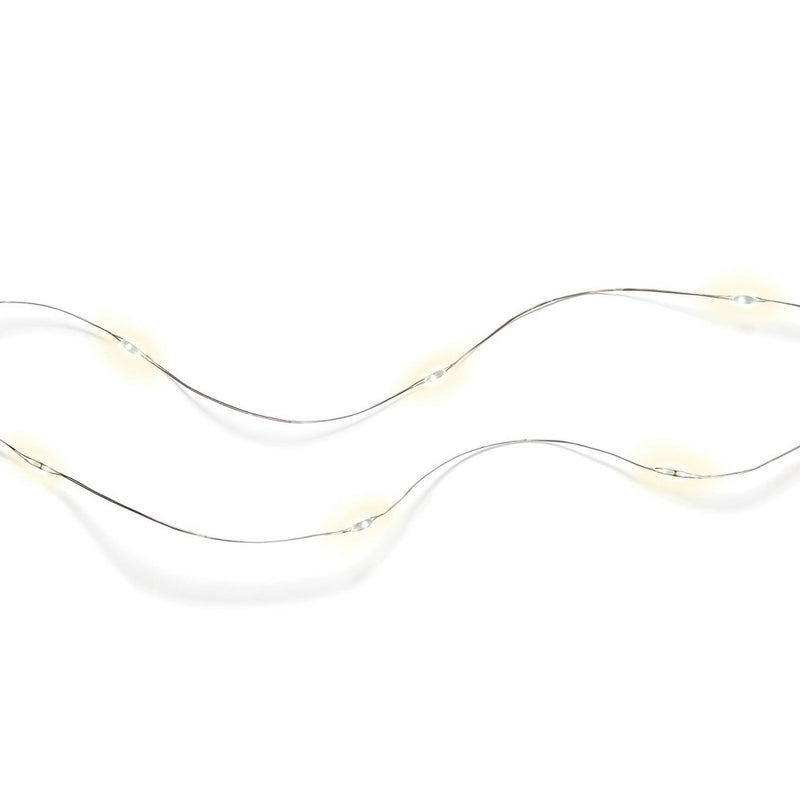 30ct Battery Operated LED Multi Effect Dewdrop Fairy String Lights Warm White with Silver Wire - Wondershop