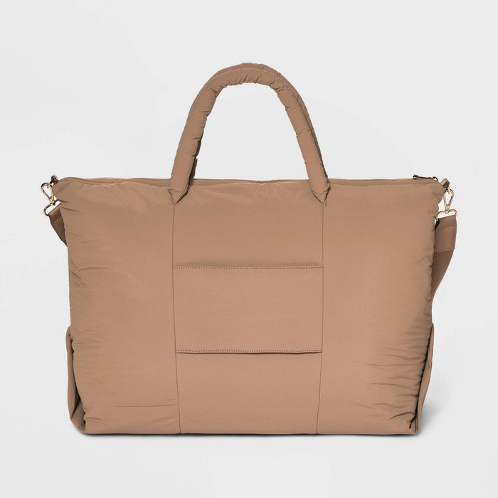 Athleisure Soft Puff Weekender Bag - A New Day Brown