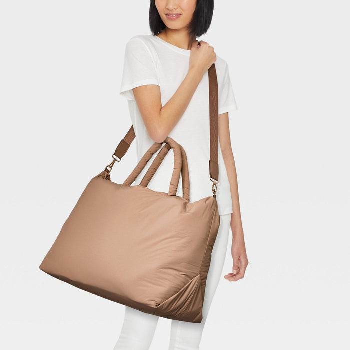 Athleisure Soft Puff Weekender Bag - A New Day Brown