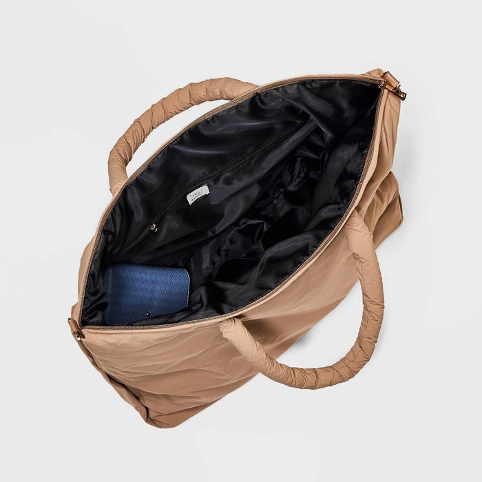 Athleisure Soft Puff Weekender Bag - A New Day Brown