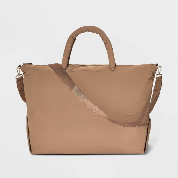 Athleisure Soft Puff Weekender Bag - A New Day Brown