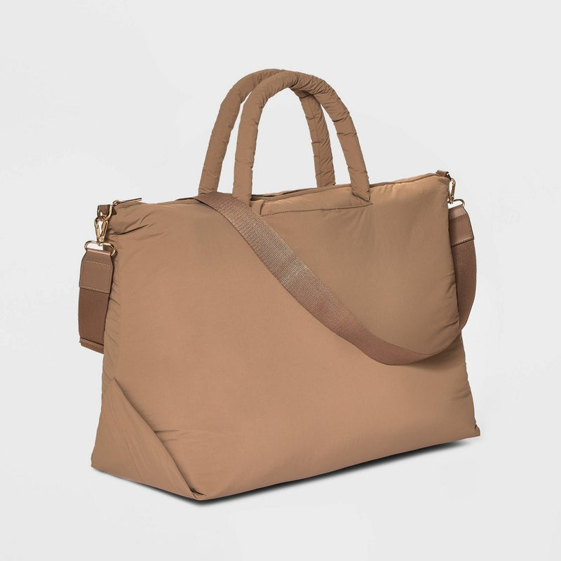 Athleisure Soft Puff Weekender Bag - A New Day Brown (LOCAL PICKUP ONLY)