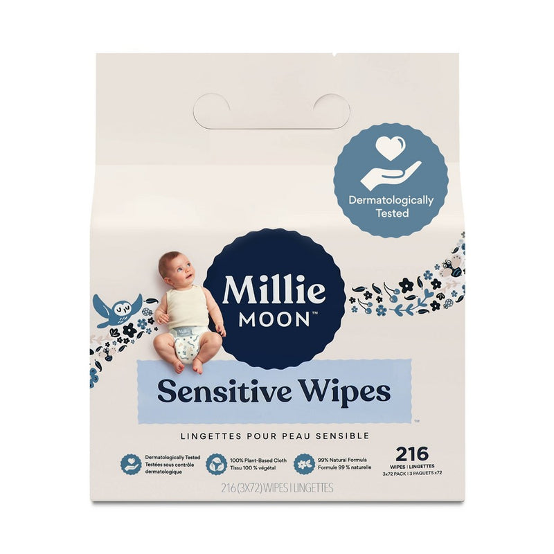Millie Moon Sensitive Wipes Multi Bag - 216ct