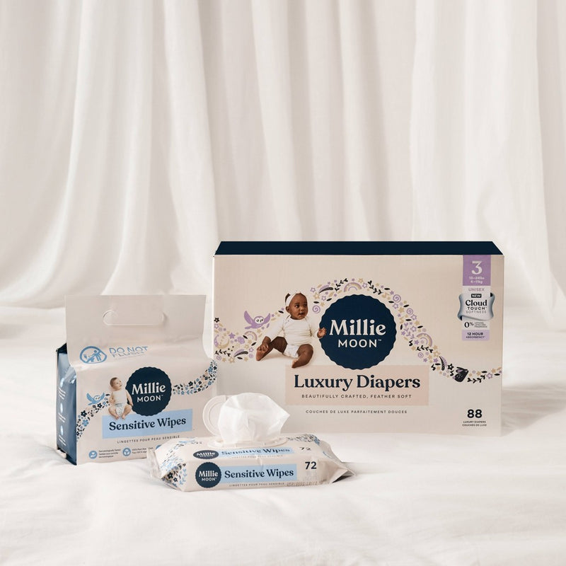 Millie Moon Sensitive Wipes Multi Bag - 216ct