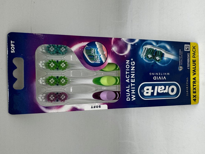 Oral-B Vivid Whitening Toothbrush - 4ct STYLES MAY VARY