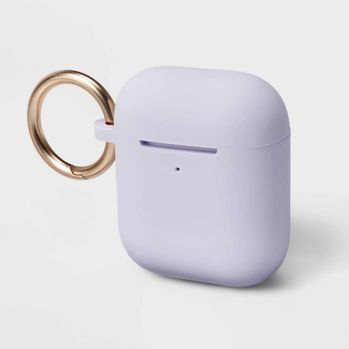 Apple AirPods Gen 1/2 Silicone Case with Clip - heyday Soft Purple