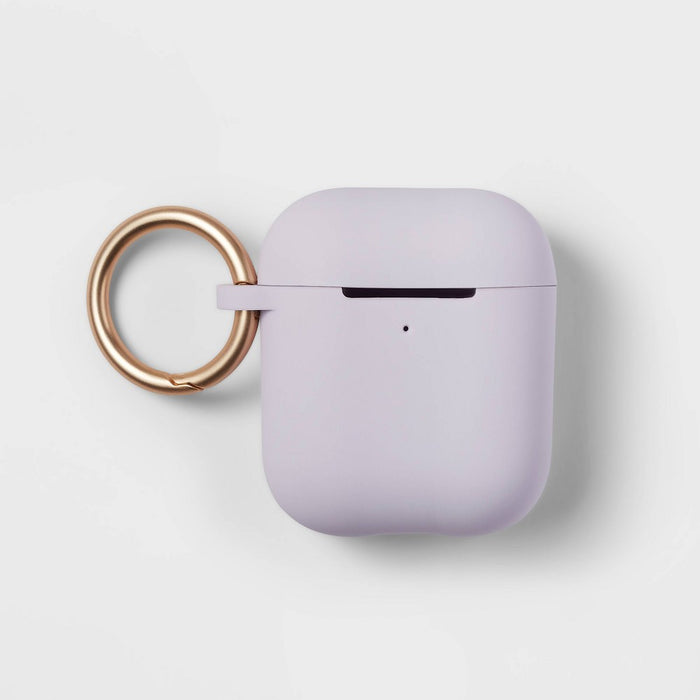 Apple AirPods Gen 1/2 Silicone Case with Clip - heyday Soft Purple