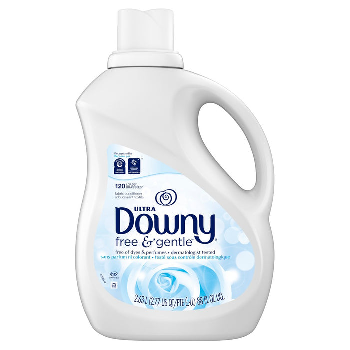 Downy Ultra Free & Gentle Liquid Fabric Conditioner - Unscented - 88 fl oz