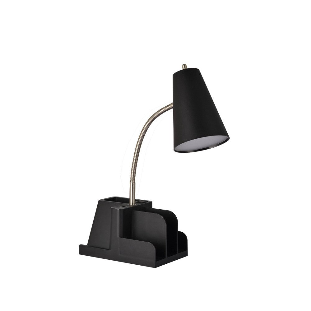 Organizer Task Lamp Black (Includes LED Light Bulb) - Room Essentials ...