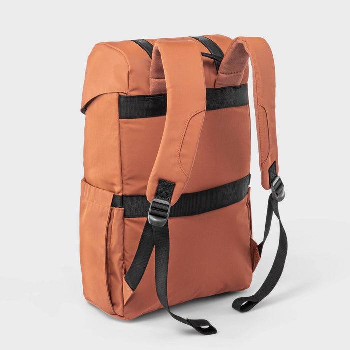 Fitted Flap Backpack Amber Brown - Open Story
