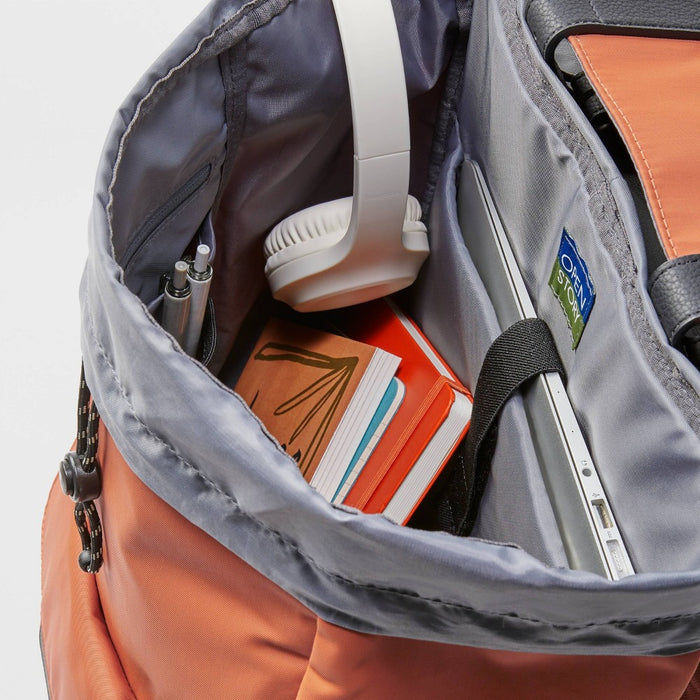 Fitted Flap Backpack Amber Brown - Open Story