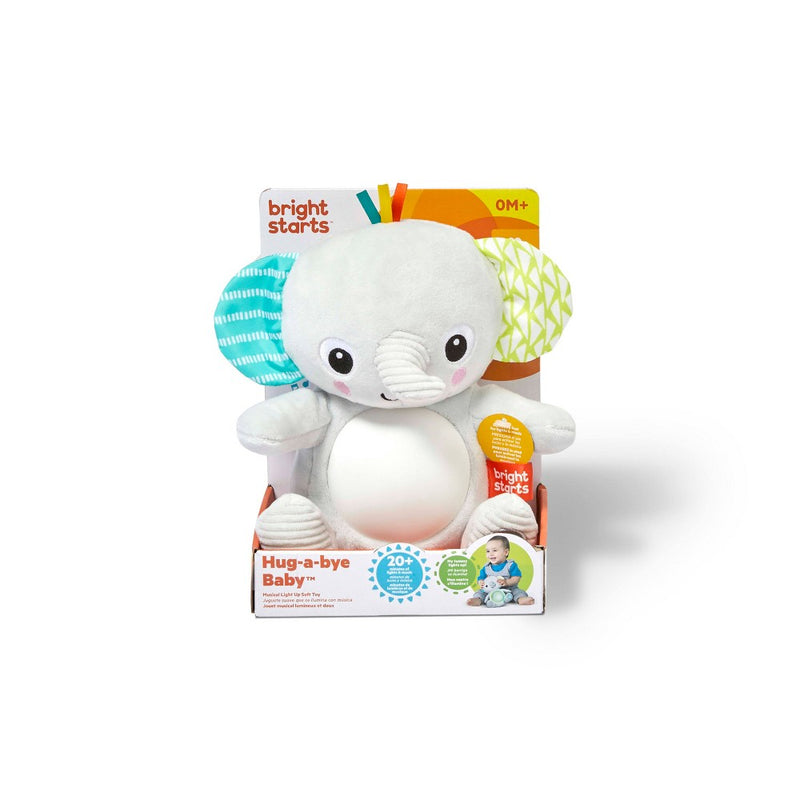 Bright Starts Hug-a-Bye Baby Elephant Stuffed Animal & Soft Toy Soother