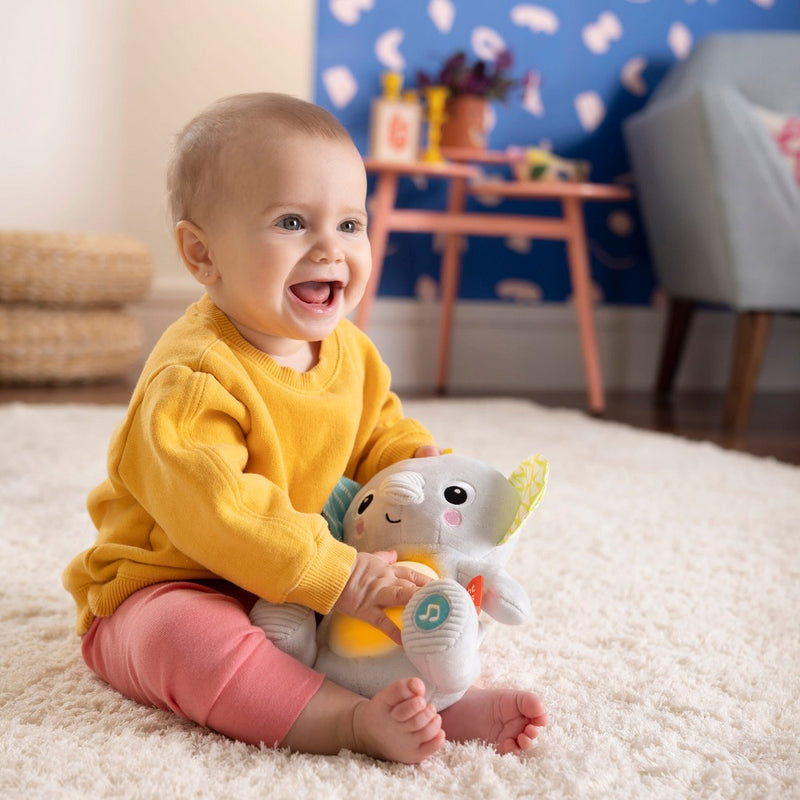 Bright Starts Hug-a-Bye Baby Elephant Stuffed Animal & Soft Toy Soother