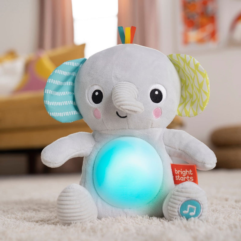 Bright Starts Hug-a-Bye Baby Elephant Stuffed Animal & Soft Toy Soother