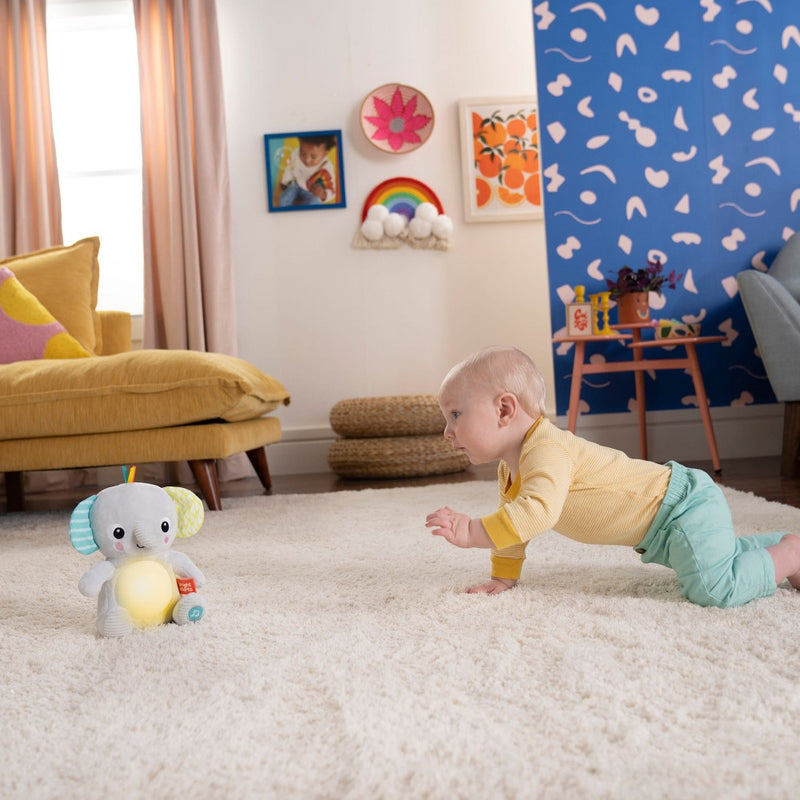 Bright Starts Hug-a-Bye Baby Elephant Stuffed Animal & Soft Toy Soother