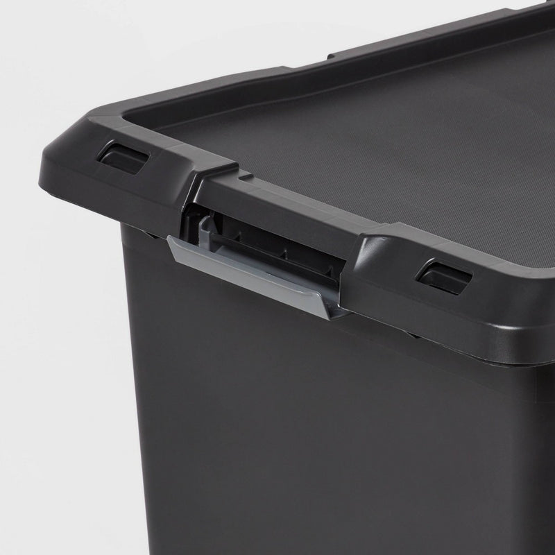 L Latching Storage Tote Black - Brightroom (LOCAL PICKUP ONLY)