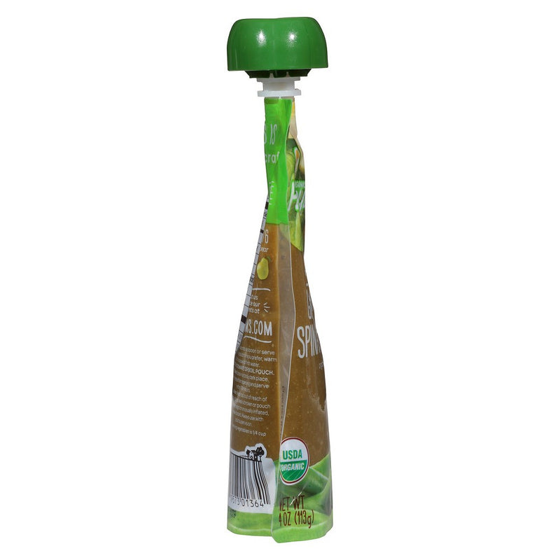 HappyBaby Clearly Crafted Green Beans Pears & Spinach Baby Food Pouch - 4oz