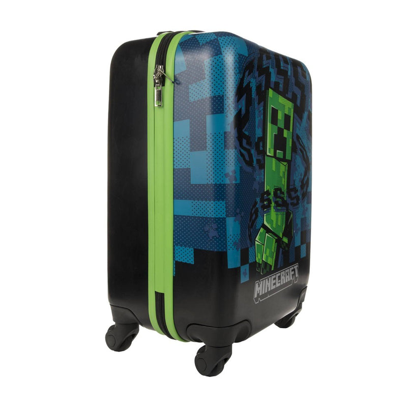Minecraft Creeper Kids' Hardside Carry On Suitcase - Black
