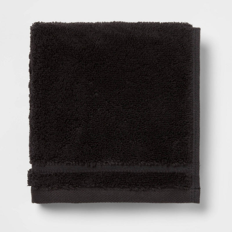 Antimicrobial Washcloth Black - Threshold