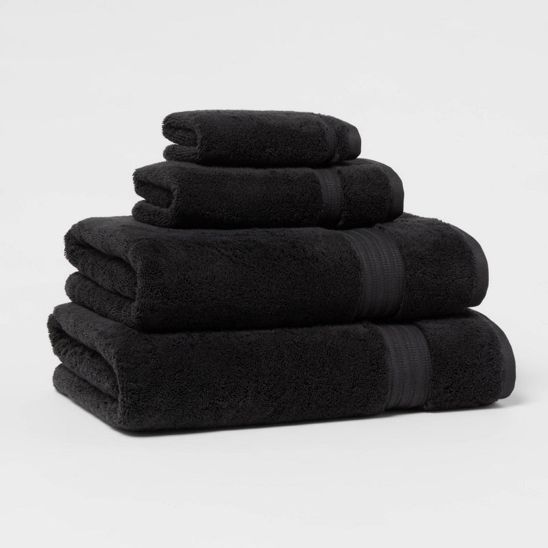 Antimicrobial Washcloth Black - Threshold