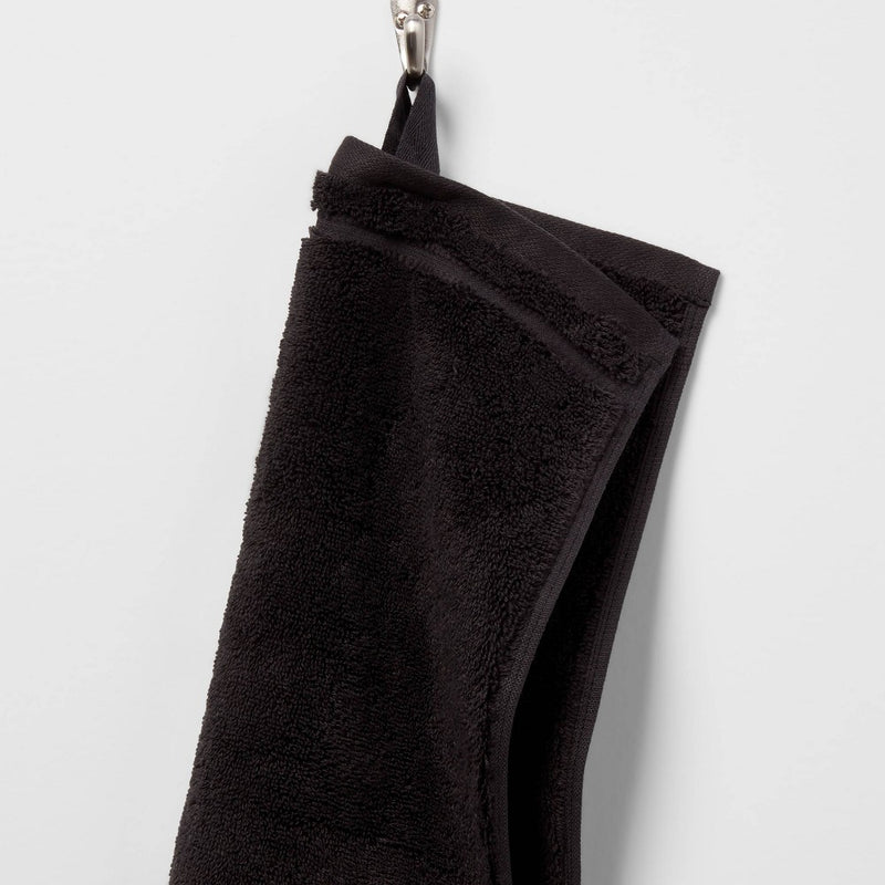 Antimicrobial Washcloth Black - Threshold