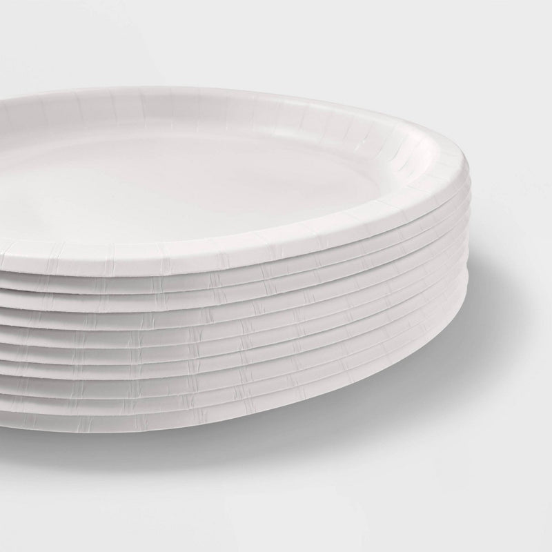 10ct Buffet Plates White - Spritz