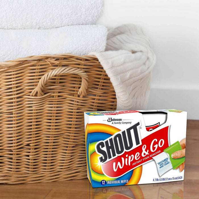 Shout Wipe & Go Instant Stain Remover - 12ct