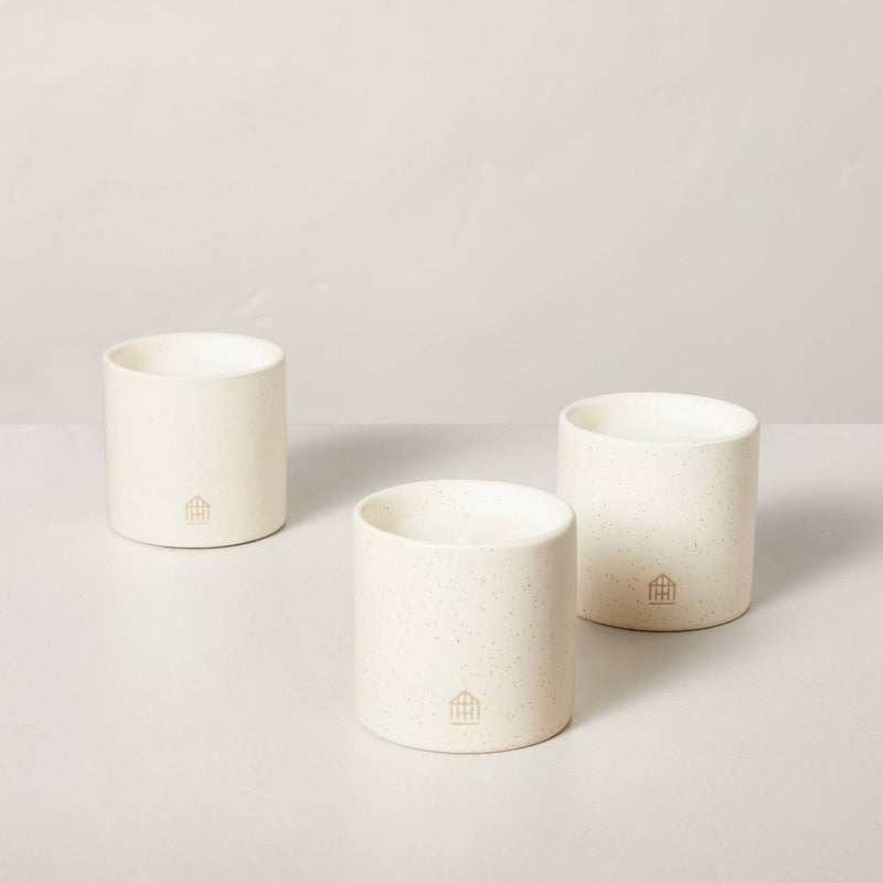 9oz Basil/Lemon/Thyme Ceramic Kitchen Candle Set - Hearth & Hand with Magnolia