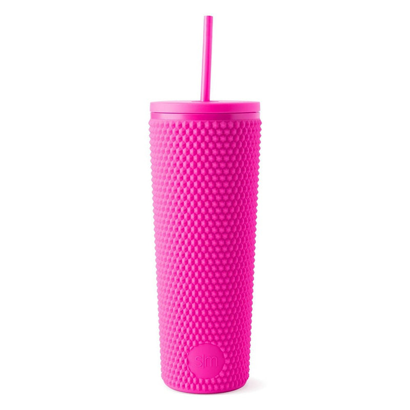 Simple Modern 24oz Classic Plastic Textured Tumbler with Straw 1 Tone - Malibu Pebble