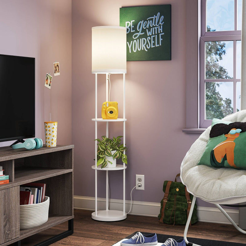 Shelf Floor Lamp White - Room Essentials