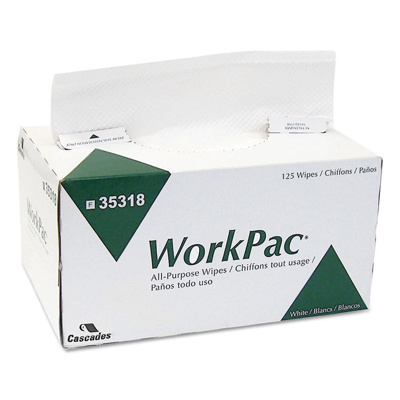Tuff-Job All Purpose Wipers, 2-Ply, White, 8.1 X 10 1/4, 125/Box (LOCAL PICKUP ONLY)