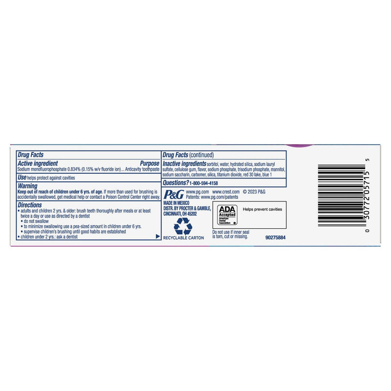 Crest Advanced Kids' Fluoride Toothpaste - Bubblegum Flavor - 4.2oz