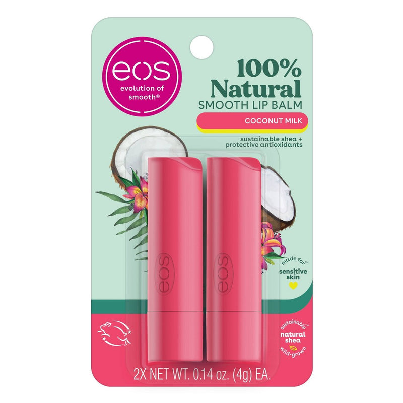 eos 100% Natural Coconut Milk Lip Balm Stick - 2pk