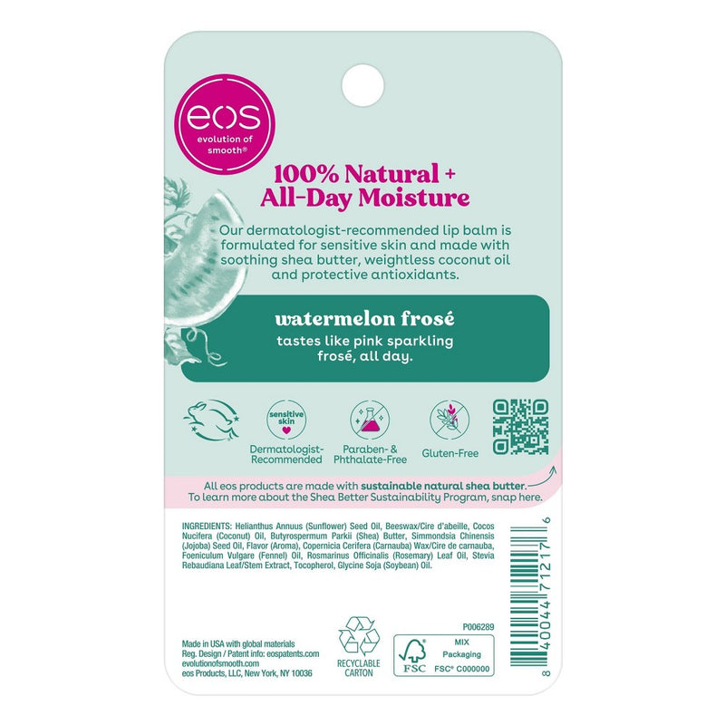 eos 100% Natural Watermelon Frose Lip Balm Stick - 2pk