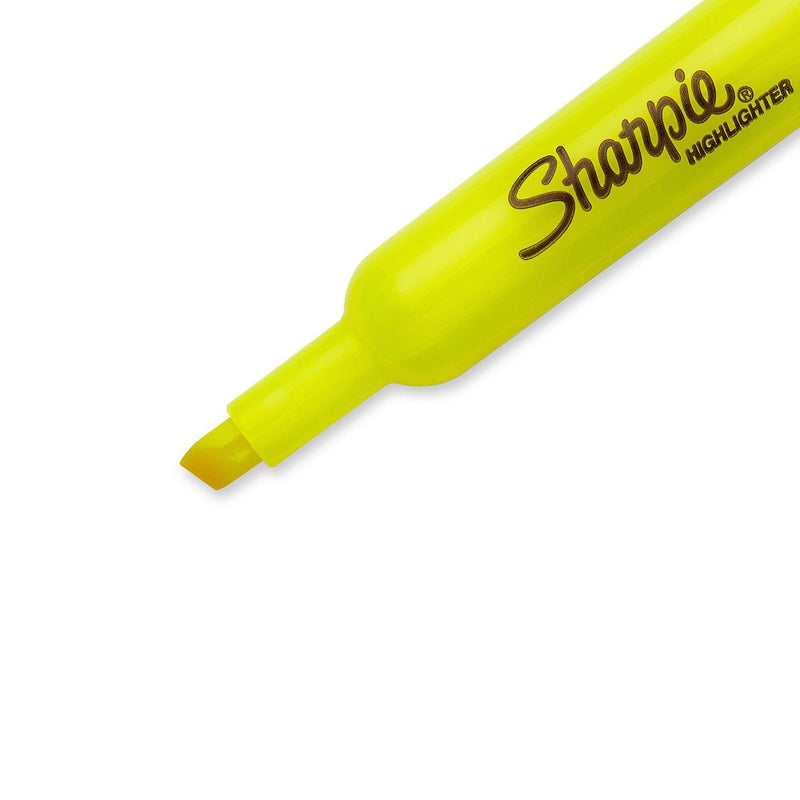 Sharpie 4pk Highlighters Smear Guard Chisel Tip Yellow