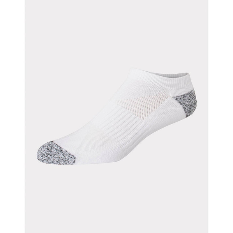 Hanes Premium Men's Performance Filament No Show Socks 6pk - White/Gray 6-12