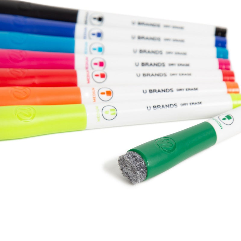U Brands 8ct Medium Point Dry Erase Markers