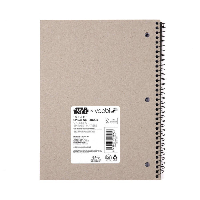 100 Sheets College Ruled 1 Subject Notebook 8.25"x10.5" Darth Vader - Yoobi