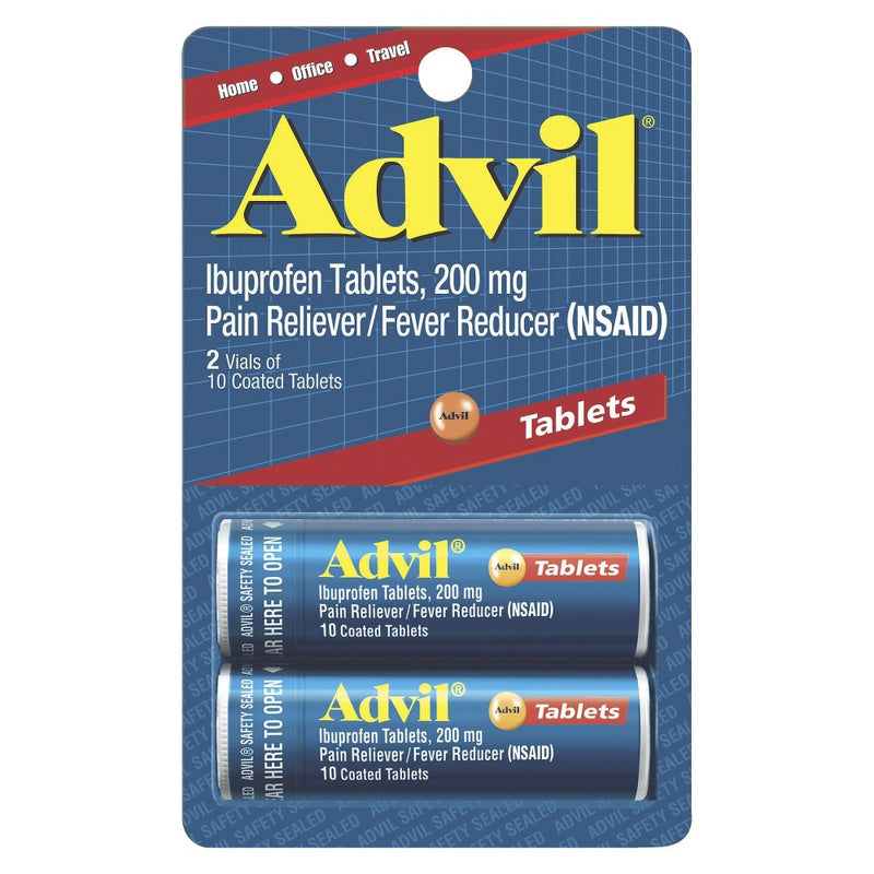 Advil Pain & Fever Reducer Tablets - Ibuprofen (NSAID) - 2ct/10pk EXP: 03/2027