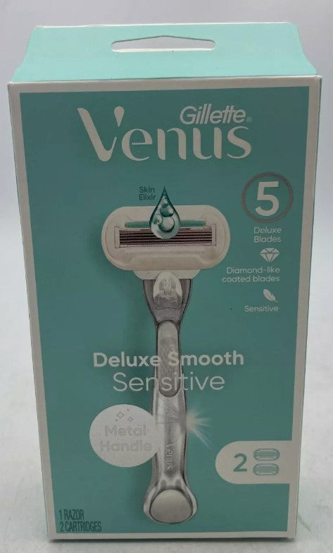 Venus Deluxe Smooth Sensitive Women's Razor + 2 Razor Blade Refills