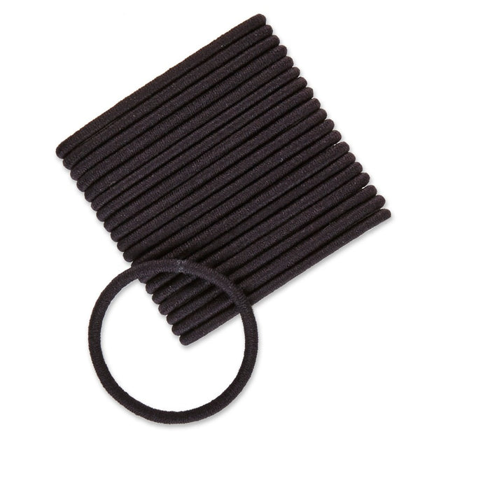 scunci No Damage Elastic Hair Ties - Black - 4mm/20ct