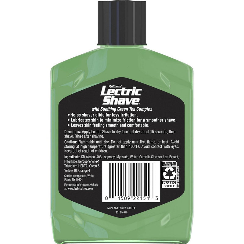 Williams Lectric Shave Original with Green Tea Complex - 7oz