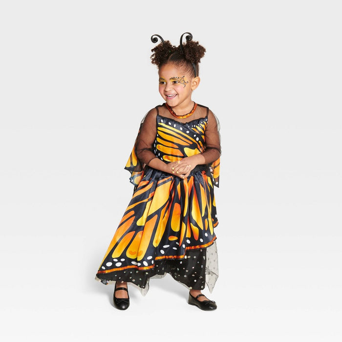 Toddler Monarch Butterfly Halloween Costume Dress with Headpiece 2-3T - Hyde & EEK! Boutique