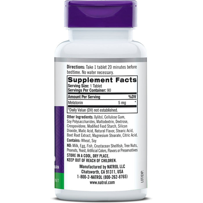 Natrol Melatonin 5mg Sleep Aid Fast Dissolve Tablets - Strawberry - 90ct