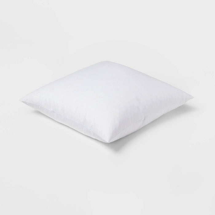 20"x20" Feather Filled Square Throw Pillow Insert White - Threshold