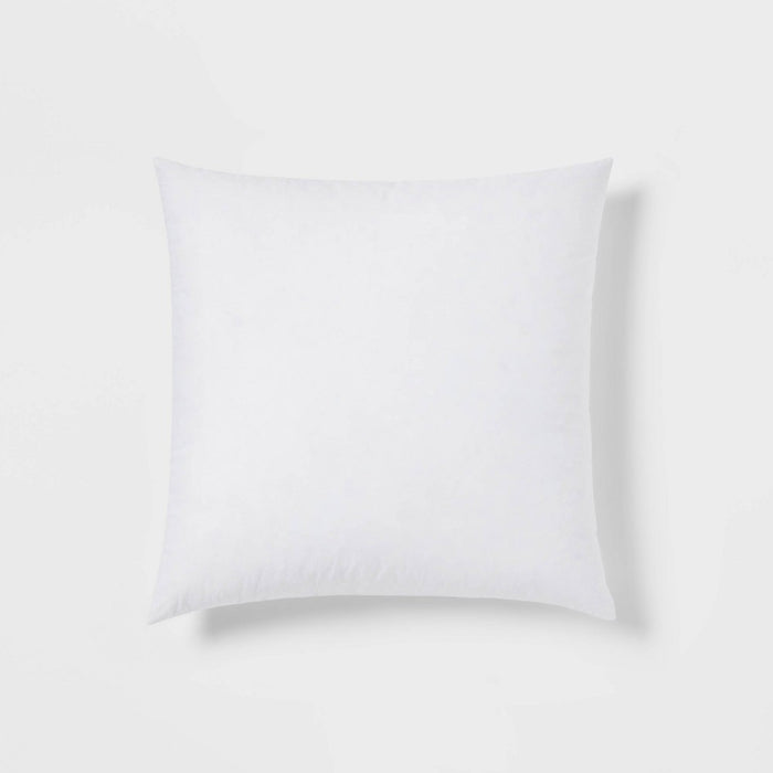 20"x20" Feather Filled Square Throw Pillow Insert White - Threshold