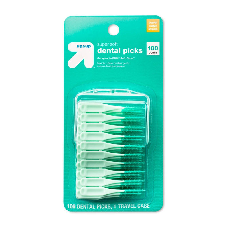 Super Soft Dental Picks - Trial Size - 100ct - up & up