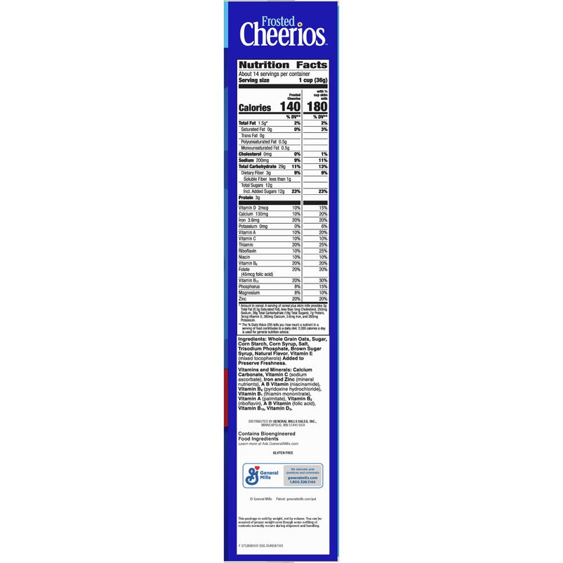 General Mills Family Size Frosted Cheerios Cereal - 18.4oz