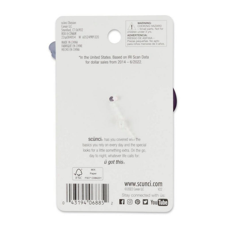 scunci Gradient Loop Claw Hair Clip - Purple